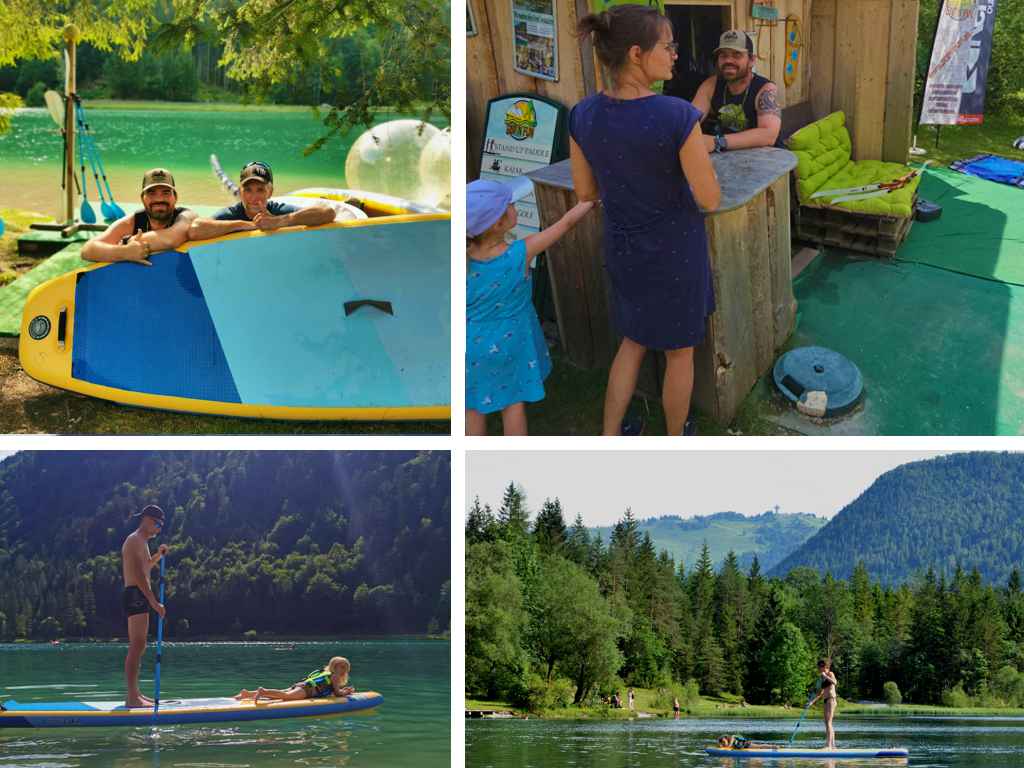 Pillersee-SUP-Leihen-Badesee-PillerseeTal-Fieberbrunn-Familienurlaub-Bergurlaub-Aktivurlaub-Oesterreich-Kletterwald